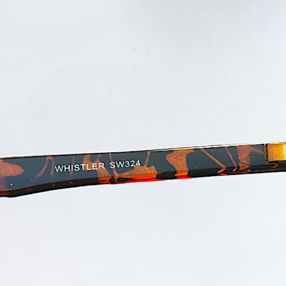 TORTOISE BROWLINE RETRO-VINTAGE LIGHTWEIGHT SUNGLASSES WITH GREEN LENSES - Picture 8 of 9